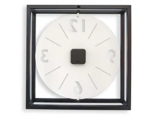 Tafel/wandklok NeXtime Time Frame 40x40cm wit metaal - 8