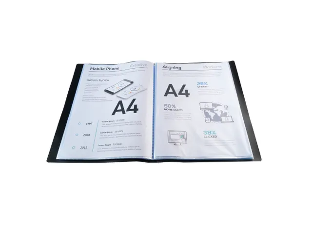 Protège-documents en polypropylène souple OPAK 160 vues - A4 - Noir
