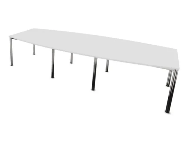 vergadertafel,HxBxD 740x3200x1400mm,vatvormig,Bl-wit