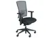 Bureaustoel 400 NPR Stof zwart, rug Wol/Mesh Grijs, Zwart voetkruis
