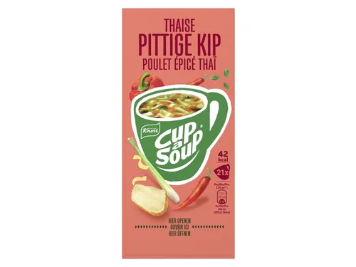 Cup a Soup Knorr Thaise pittige kip 175ml doos 21 stuks
