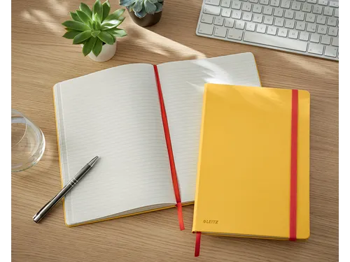 Notitieboek Leitz Cosy B5 lijn spiraal geel