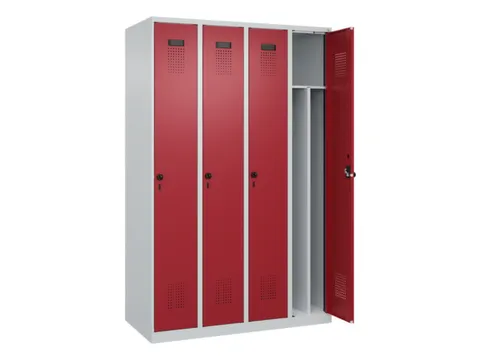 locker voor scheiding van kleding,HxBxD 1850x1200x500mm,4vak