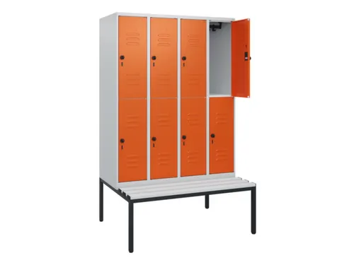 Dubbeldekse dekenkist,HxBxD 1950x1200x815mm,4x2vak.,vak B 300mm