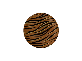 Wegwerp borden Papier Plates Tiger Safari 22,6cm 8 stuks - 3