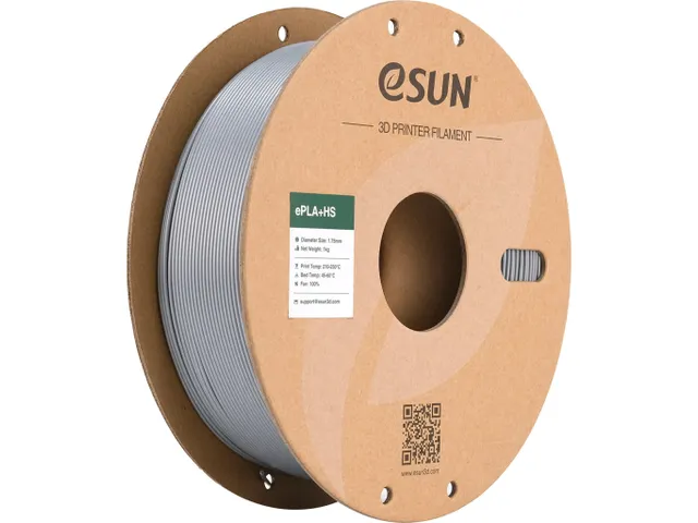 eSUN 3D printer Filament ePLA+HS 1,75mm Zilver 1kg