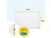 BRASQ Magnetisch Whiteboard 90x60cm Zilver met accessoire set