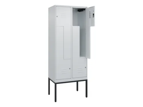 Z-garderobekast,HxBxD 2120x800x500mm,vak B 200/400mm,cil.-slot