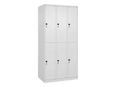 dubbeldekse locker,HxBxD 1850x900x500mm,3x2vak.,vak B 300mm