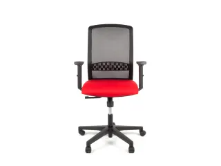 Bureaustoel EN1335 Linea Tekna 01 zwart/rood met 2D armleuning - 2