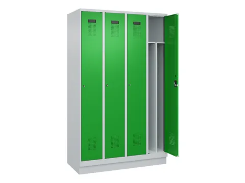 locker voor scheiding van kleding,HxBxD 1950x1200x500mm,4vak
