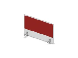 opzetpaneel bureau aanbouw zijkant Bl-wit BN4011-rood 800mm