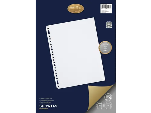 Showtas Multo A4 23-gaats PP 120micron glad glashelder 10 stuks