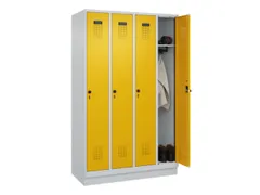 locker,HxBxD 1950x1200x500mm,4vak,vak B 300mm,draaigrendel,sokkel