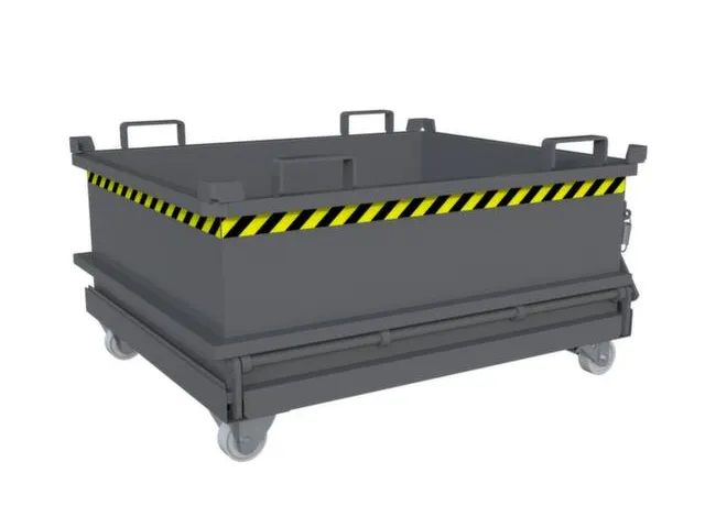 mini-bodemklepcontainer,HxLxB 625x1000x1200mm,0,37m³,inrijbeugel,staa