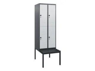 Dubbeldekse dekenkist,HxBxD 1950x600x815mm,2x2vak.,vak B 300mm - 1