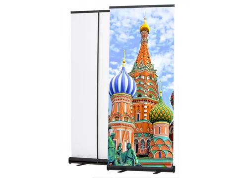 Roll-Banner Basic 2 Voeten 100x200cm Zwart