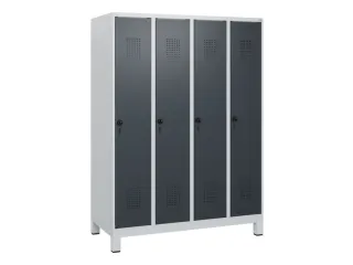 schoollocker,HxBxD 1630x1200x500mm,4vak,vak B 300mm,draaigrendel - 2