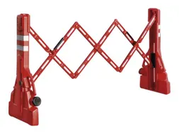 schaarhek,HxB 1100x0-2200mm,rood/wit,PVC,rood/wit