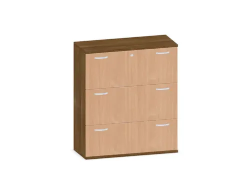 hangmappenkast 1150x1000x430mm 3hangmappenframes Noten +Beuken