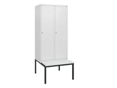 locker met bank,HxBxD 1950x800x815mm,2vak,vak B 400mm,cil.-slot