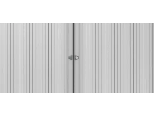 EuroTambour roldeurkast lichtgrijs 3 legborden 133x120x43cm