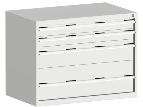 ladekast 800x1050x750mm 4laden zware lasten romp RAL7035 front RAL7035