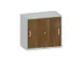 Schuifdeurkast 720x800x430mm Romp Lichtgrijs Decor Front Noten