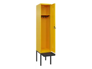 locker met bank,HxBxD 2120x400x815mm,1vak,vak B 400mm,draaigrendel - 1