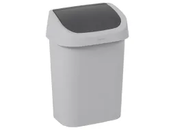 Curver vuilnisbak Mistral Swing recycled PVC 10 Liter Antraciet