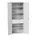 universele kast,HxBxD 2000x800x550mm,4xStalen bodem,2lade(n)