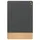 Glasmagneetbord Naga 60x80cm grijs/eiken afgeronde hoeken