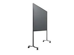 Verrijdbaar Workboard 120x150cm grijs emaille krijt zwart profiel