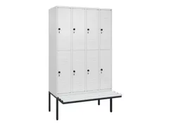 Dubbeldekse dekenkist,HxBxD 2120x1200x815mm,4x2vak.,vak B 300mm