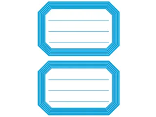 Boek Etiket Herma 5714 82x55mm Blauwe rand gelinieerd 12 stuks - 2
