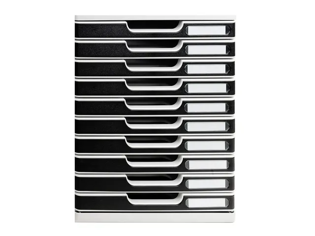 Ladenblok MODULO A4 10 laden Classic Zwart Grijs