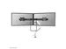 Neomounts NEXT One DS75S-950WH2 Crossbar monitorarm 2 schermen - 17-32