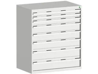 ladekast,HxBxD 1200x1050x750mm,8lade(n),lade voor zware lasten - 1