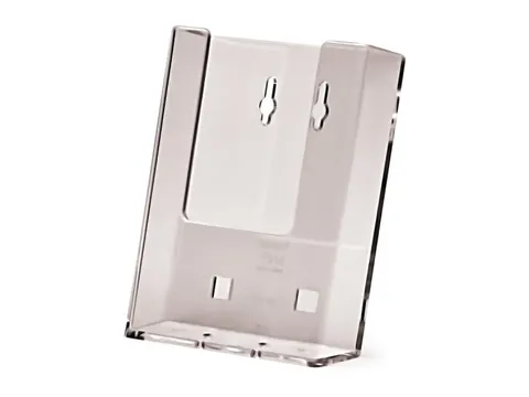 Folderhouder Balie of Wand 1x DL (1/3 A4) Acrylglas Staand