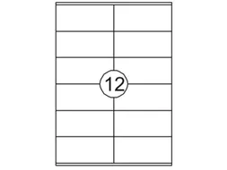 Etiket Rillstab 105x48mm Wit 1200 Stuks