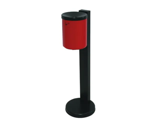 Staande asbak,H 825mm,staal,romp rood