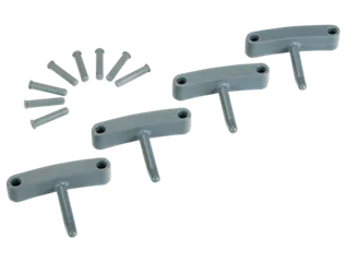 Hygiene 1016-88 Aanvulset haken grijs, full colour, 4 haken/8 pinnen - 1
