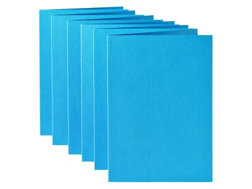 Correspondentiekaart Papicolor dubbel 105x148mm hemelsblauw pak 6 st