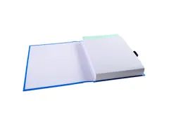 Map Met Riem En Uitrekbare Rug Pp Blauw A4 24x32cm