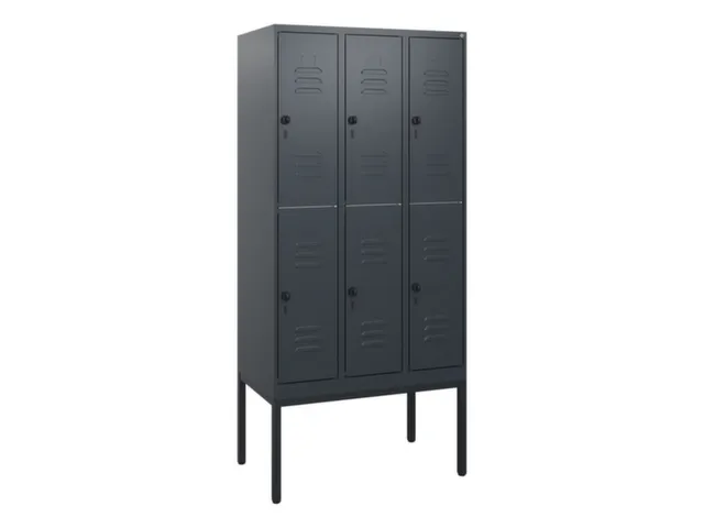 dubbeldekse locker,HxBxD 1950x900x500mm,3x2vak.,vak B 300mm