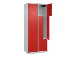 Z-garderobekast,HxBxD 1850x800x500mm,vak B 200/400mm,cil.-slot - 2