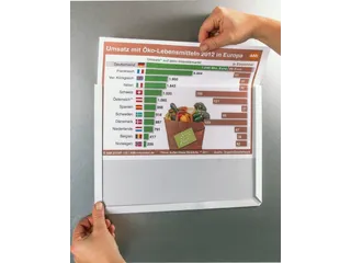 zichtpaneel,DIN A4,liggend,rood,achterzijde magnetisch - 5