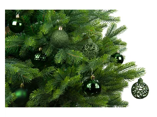 Kerstballen Decoris assorti Dennengroen koker 37 stuks