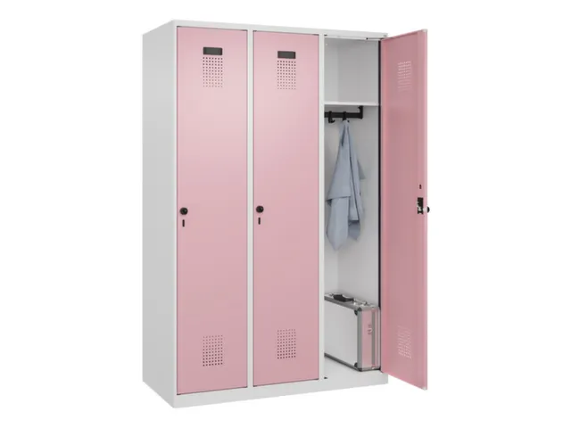 locker,HxBxD 1850x1200x500mm,3vak,vak B 400mm,draaigrendel