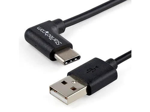 USB-A naar USB-C kabel 1 Meter Rechts Gehoekt USB 2.0